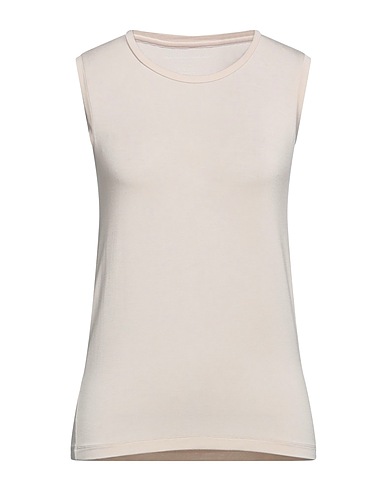 MAJESTIC FILATURES T-shirt Beige 94% Viscose, 6% Elastane