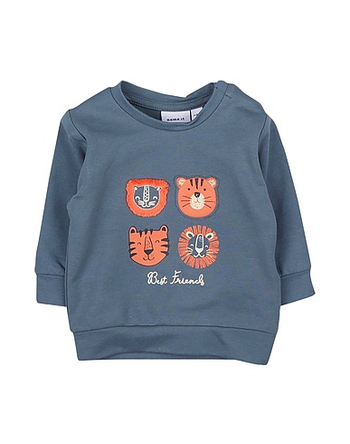 NAME IT® Sweatshirt Taubenblau 95% Organische Baumwolle, 5% Elastan