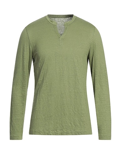 MAJESTIC FILATURES T-shirt Sage green 94% Linen, 6% Elastane