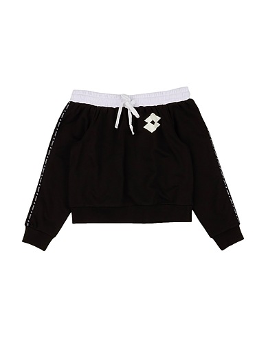 LOTTO Sweatshirt Black 80% Cotton, 20% Polyester