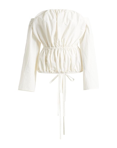 CHRISTOPHER ESBER Off-the-shoulder top Off white 72% Nylon, 28% Cotton
