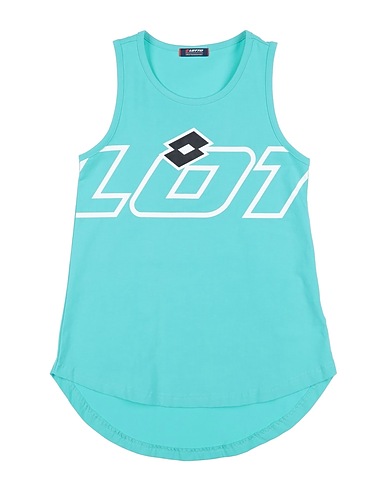 LOTTO Tank top Turquoise 96% Cotton, 4% Elastane