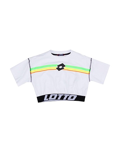 LOTTO T-shirt White 96% Cotton, 4% Elastane