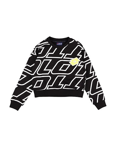 LOTTO Sweat-shirt Noir 80% Coton, 20% Élasthanne
