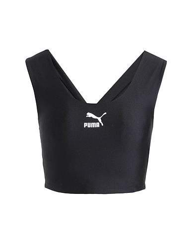 PUMA Top T7 Crop Top
 Black 77% Polyester, 23% Elastane