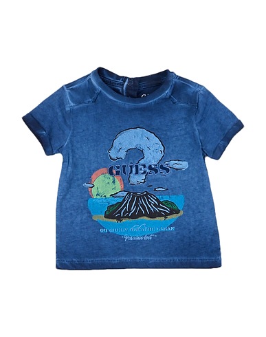 GUESS T-shirt Slate blue 100% Cotton