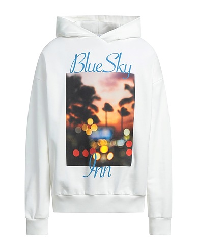 BLUE SKY INN Hooded track jacket  White 100% Cotton