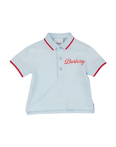 BURBERRY Polo shirt Sky blue 100% Cotton