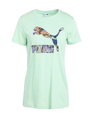 PUMA T-shirt CLASSICS Logo Infill Tee
 Light green 100% Cotton