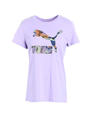PUMA T-shirt CLASSICS Logo Infill Tee Mauve 100% Cotton