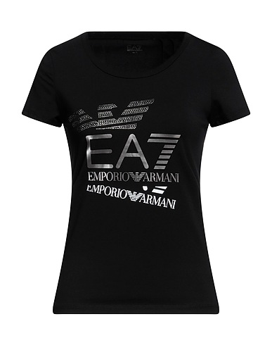 EA7 T-shirt Nero 93% Cotone, 7% Elastan