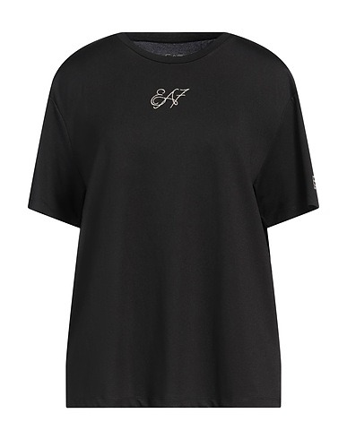 EA7 Basic T-Shirt Black 93% Polyester, 7% Elastane