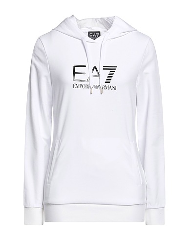 EA7 Felpa Bianco 95% Cotone, 5% Elastan