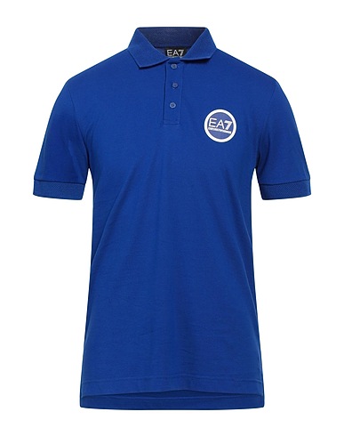 EA7 Polo Blu 100% Cotone