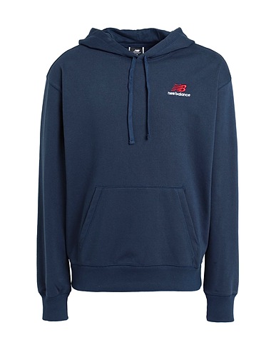 NEW BALANCE Hooded track jacket  Uni-ssentials French Terry Hoodie
 Midnight blue 60% Cotton, 40% Polyester