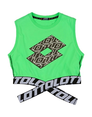 LOTTO Tank top Green 100% Cotton