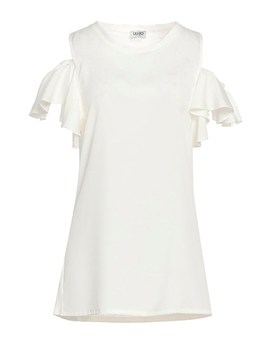 LIU •JO Top Ivory 100% Polyester, Viscose, Elastane