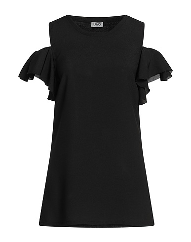 LIU •JO Top Black 100% Polyester, Viscose, Elastane