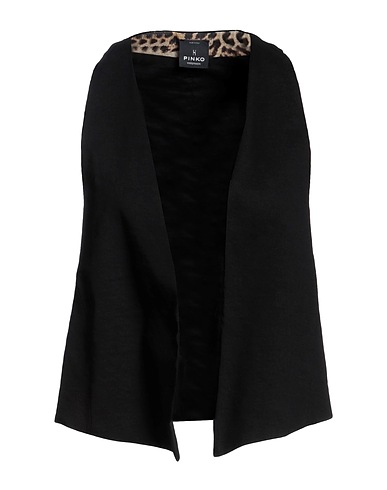 PINKO Waistcoat Black 77% Linen, 21% Viscose, 2% Elastane