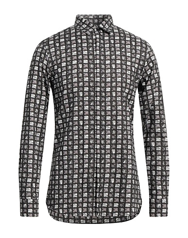 PAOLO PECORA Checked shirt Black 100% Cotton