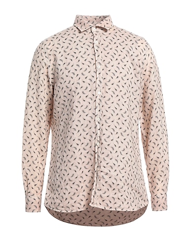 MESSAGERIE Camicia fantasia Cipria 100% Lino