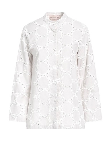 MARCHÉ_21 無地シャツ＆ブラウス ベージュ コットン 75% / ポリエステル 25%