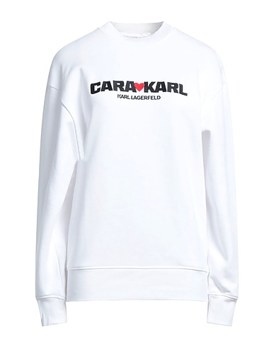 KARL LAGERFELD Sweatshirt White 90% Cotton, 10% Recycled polyester