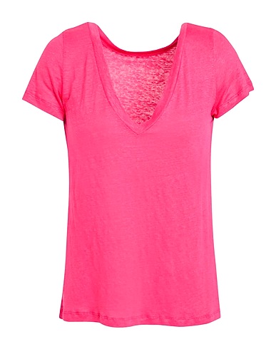 MAJESTIC FILATURES T-shirt Fuchsia 94% Linen, 6% Elastane