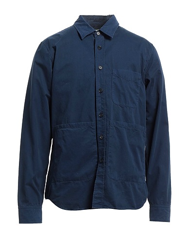 ASPESI 無地シャツ ネイビー コットン 100%