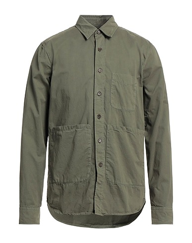 ASPESI 無地シャツ ミリタリーグリーン コットン 100%