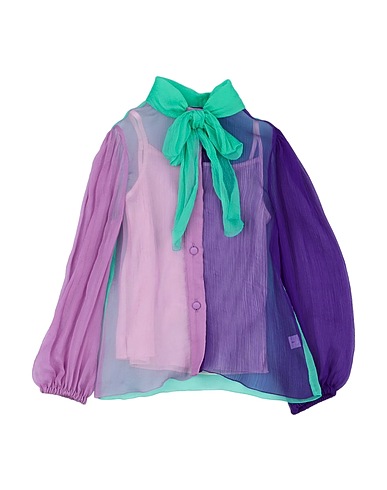 DOLCE&GABBANA Patterned shirts & blouses Purple 100% Silk