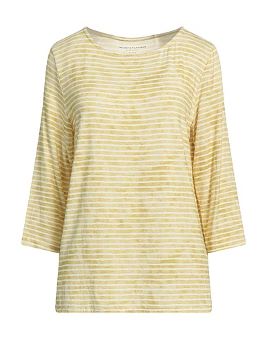 MAJESTIC FILATURES T-shirt Military green 94% Linen, 6% Elastane