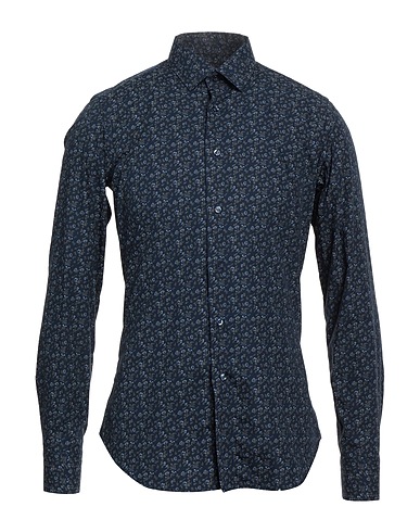 SIVIGLIA Patterned shirt Navy blue 100% Cotton