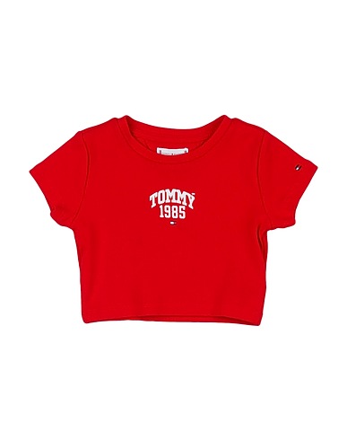 TOMMY HILFIGER T-shirt Red 95% Organic cotton, 5% Elastane