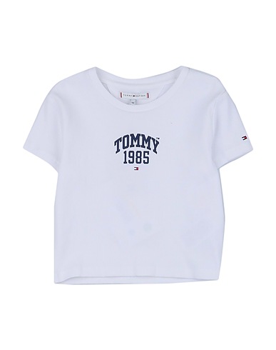 TOMMY HILFIGER T-shirt White 95% Organic cotton, 5% Elastane