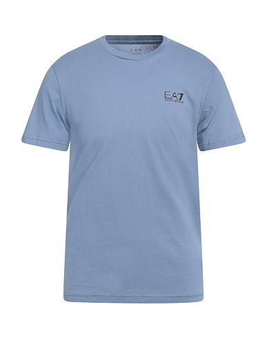 EA7 Basic T-Shirt Light blue 100% Cotton