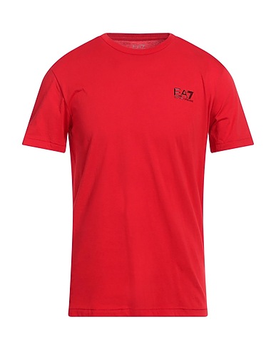 EA7 Basic T-shirt Red 100% Cotton