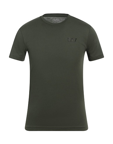 EA7 Basic T-shirt Dark green 100% Cotton