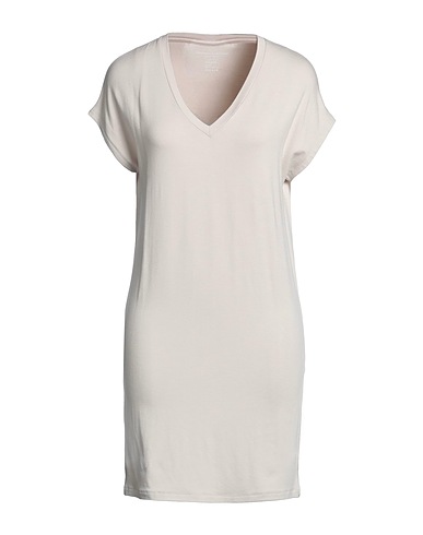 MAJESTIC FILATURES Short dress Beige 96% Viscose, 4% Elastane