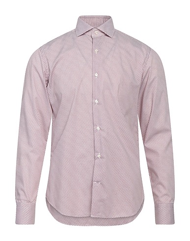 FORTYNINE Camicia fantasia Bordeaux 100% Cotone
