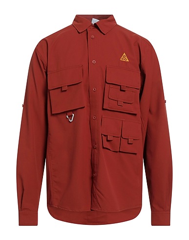 NIKE Solid color shirt Brick 100% Polyester