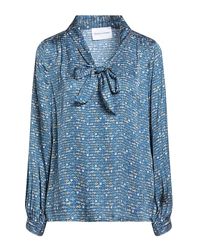 VICARIO CINQUE Top Blu 100% Viscosa