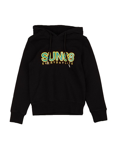 SUN 68 Felpa Nero 100% Cotone