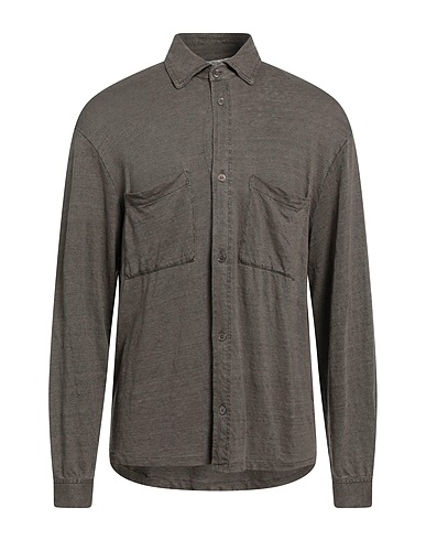MAJESTIC FILATURES Camicia in lino Verde militare 96% Lino, 4% Elastan