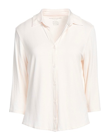 MAJESTIC FILATURES Solid color shirts & blouses Cream 94% Viscose, 6% Elastane