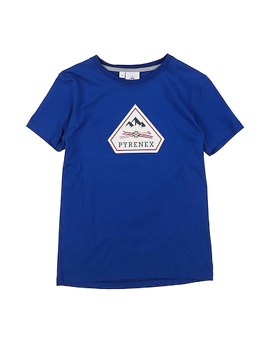 PYRENEX T-shirt Bright blue 95% Cotton, 5% Elastane