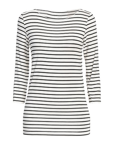 MAJESTIC FILATURES T-shirt Nero 94% Viscosa, 6% Elastan
