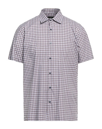 LIU •JO MAN Checked shirt Taupe 100% Cotton
