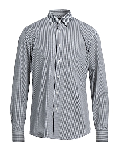 LIU •JO MAN Checked shirt Black 100% Cotton