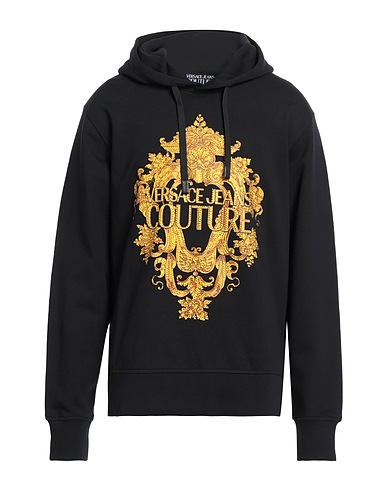 VERSACE JEANS COUTURE Φούτερ Μαύρο 100% Βαμβάκι, Ελαστάνη